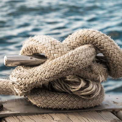 Fortøynings knute båt.